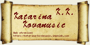 Katarina Kovanušić vizit kartica
